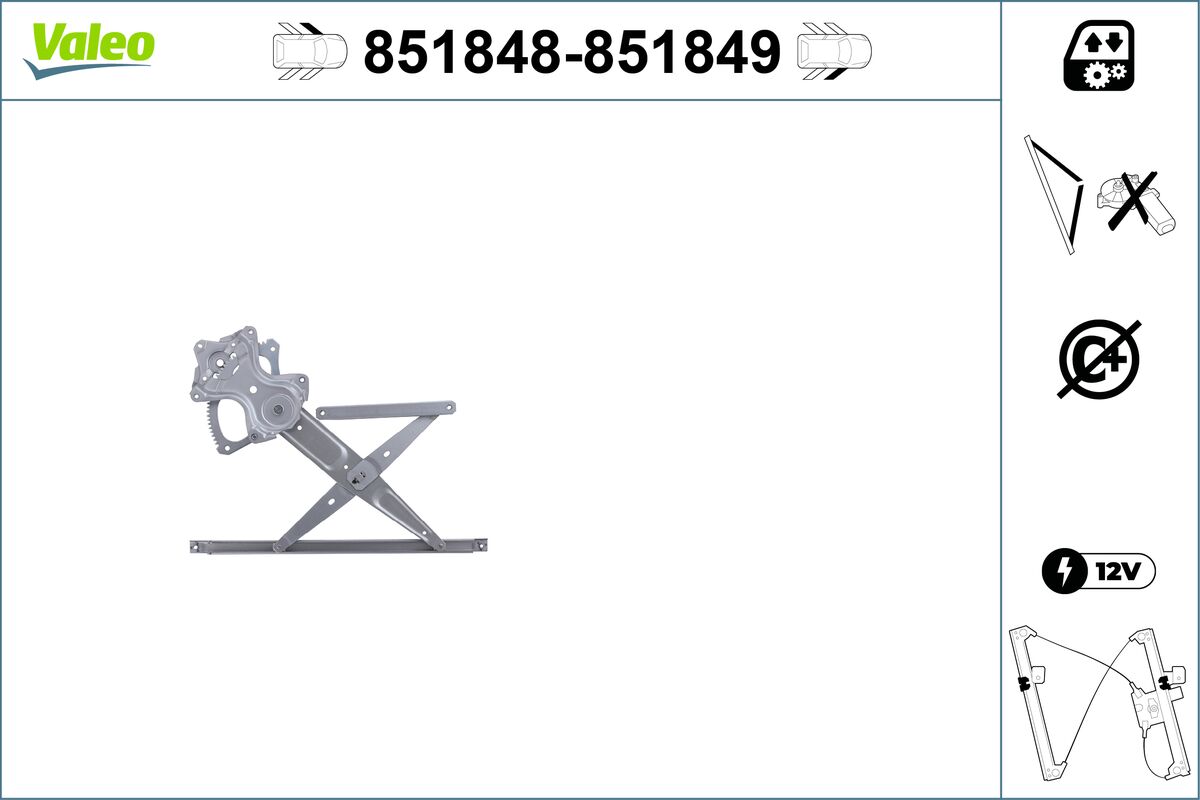Window Regulator - 851848 VALEO